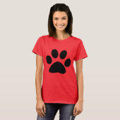 Rood zwart afdrukken Patroon Cute Modern Stijlvol T-shirt (Voorkant volledig)
