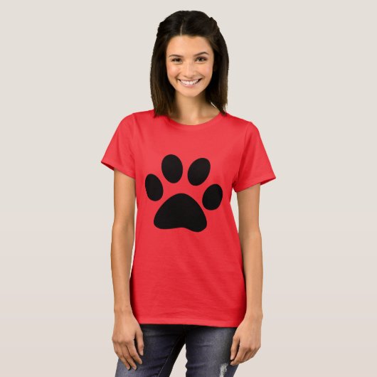 Rood zwart afdrukken Patroon Cute Modern Stijlvol T-shirt (Voorkant volledig)