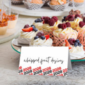 Rood Zwart Afstudeerder Klasse Jaar Vouwend Voedse Plaatskaartje