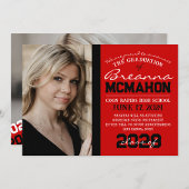 Rood & Zwart Afstuderen 2 Fotoaankondiging Kaart