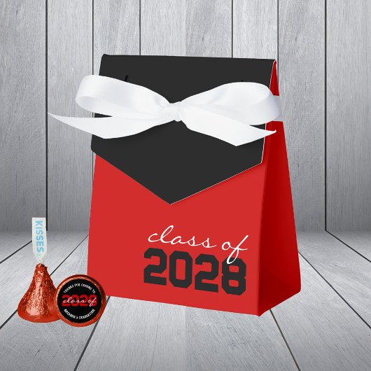 Rood & Zwart Afstuderen Favor Boxes Bedankdoosjes