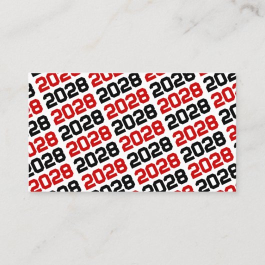 Rood & Zwart Afstuderen Mini Afstuderen Uitnodigin Visitekaartje (Achterkant)