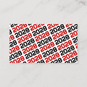 Rood & Zwart Afstuderen Uitnodigen Aankondiging in (Achterkant)