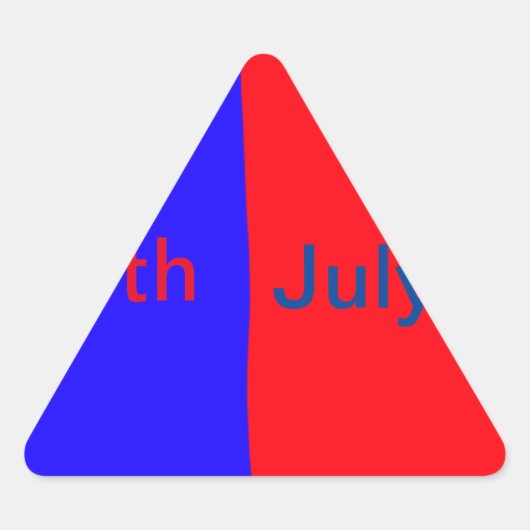 Rood zwart Amerikaanse dag 4th juli tekst eenvoudi Sticker (Voorkant)