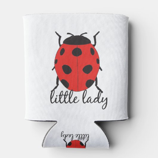 Rood & zwart Baby lieveheersbeestje Schattige rood Blikjeskoeler (Achterkant)