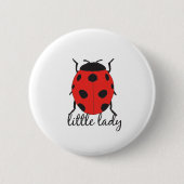 Rood & zwart Baby lieveheersbeestje Schattige rood Ronde Button 5,7 Cm (Voorkant)