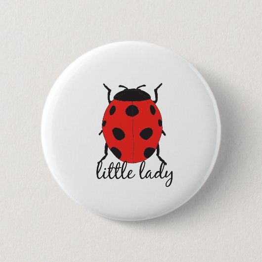 Rood & zwart Baby lieveheersbeestje Schattige rood Ronde Button 5,7 Cm (Voorkant)