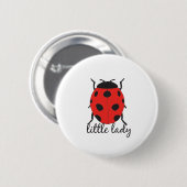 Rood & zwart Baby lieveheersbeestje Schattige rood Ronde Button 5,7 Cm (Voorkant /achterkant)