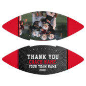 Rood Zwart Bedankt Coach Team Naam Foto American Football (Panelen)