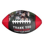 Rood Zwart Bedankt Coach Team Naam Foto American Football (Voorkant)