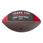 Rood Zwart Bedankt Coach Team Naam Foto American Football (Gedraaid 270)