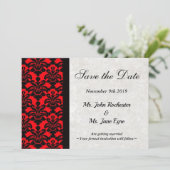 Rood & Zwart Bewaar de Datum Aankondiging (Staand voorkant)