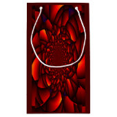 Rood zwart blauw bloemblad klein cadeauzakje (Achterkant)