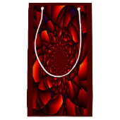 Rood zwart blauw bloemblad klein cadeauzakje (Voorkant)