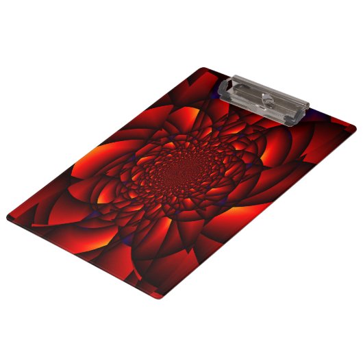 Rood zwart blauw bloemblad klembord (Gekanteld)