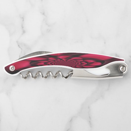 Rood zwart blauw bloemblad kurkentrekker (Achterkant)