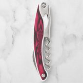 Rood zwart blauw bloemblad kurkentrekker (Achterkant)