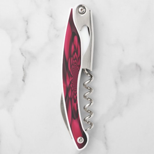 Rood zwart blauw bloemblad kurkentrekker (Achterkant)