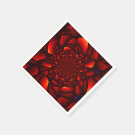 Rood zwart blauw bloemblad servet