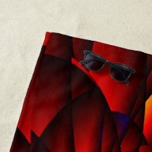 Rood zwart blauw bloemblad