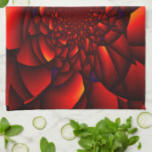 Rood zwart blauw bloemblad theedoek (Gevouwen)