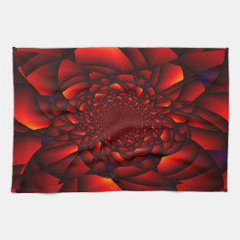 Rood zwart blauw bloemblad theedoek