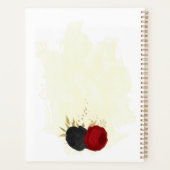 Rood & zwart bloemen goud planner (Achterkant)