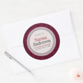 Rood zwart bloemmotief gemaakt door labels Sticker (Envelop)