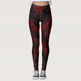 Rood Zwart Bruin Groen abstract eenvoudig Kleur co Leggings