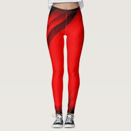 Rood Zwart Bruin Groen Fractal eenvoudig Kleur coo Leggings
