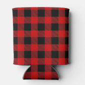 Rood Zwart Buffalo Geruit 1I Monogram Blikjeskoeler (Achterkant)