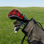 Rood & Zwart Buffalo geruit dambordpatroon Golfheadcover (Insitu)