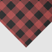 Rood zwart Buffalo geruit Gingham Houthakker Tissuepapier (Detail)
