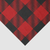 Rood & Zwart Buffalo geruit Plaid Landelijk Tissuepapier (Detail)