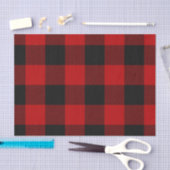 Rood & Zwart Buffalo geruit Plaid Landelijk Tissuepapier (Craft)