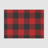 Rood & Zwart Buffalo Geruit Plaid Rustiek Tissuepapier (Voorkant)