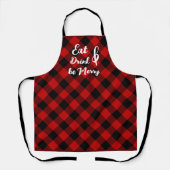 Rood Zwart Buffalo Gingham Check Print Schort (Voorkant)