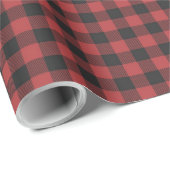Rood & Zwart Buffalo Plaid Inpakpapier (Rol Hoek)