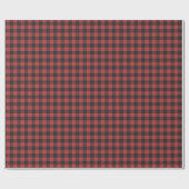 Rood & Zwart Buffalo Plaid Inpakpapier (Vlak)