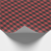 Rood & Zwart Buffalo Plaid Inpakpapier (Hoek)