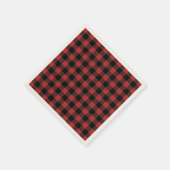 Rood zwart Buffalo Plaid papier Servet (Hoek)