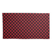 Rood Zwart Buffalo Plaid Tartan Festive Rustic Kussensloop (Achterkant-Rechts)