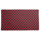 Rood Zwart Buffalo Plaid Tartan Festive Rustic Kussensloop (Voorkant-Rechts)