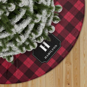 Rood & Zwart Buffalo Plakken Monogram Boomrok Kerstboom Rok