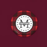 Rood zwart Buffalo Pset Lumberjack Name Monogram Ronde Button 3,2 Cm<br><div class="desc">Rood zwart Buffalo Plaid Lumberjack Naam Monogram Button Speciaal voor jou.</div>