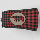 Rood zwart buffel Beer Putter Hoesje Golfheadcover (Voorkant)