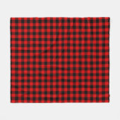Rood zwart buffel houthakker check geruite patroon fleece deken (Voorkant (Horizontaal))