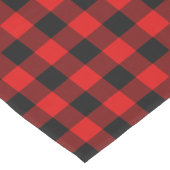 Rood zwart buffel houthakker check geruite patroon medium tafelloper (Hoek)