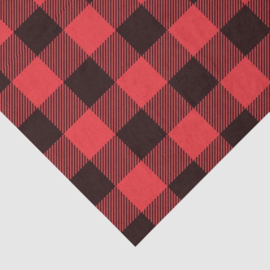 Rood zwart buffel met debetpapier tissuepapier (Detail)