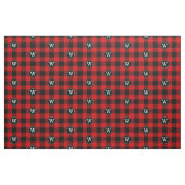 Rood Zwart Buffel Plaid Lumberjack 1IR Monogram Stof (Yard (91,4 cm))